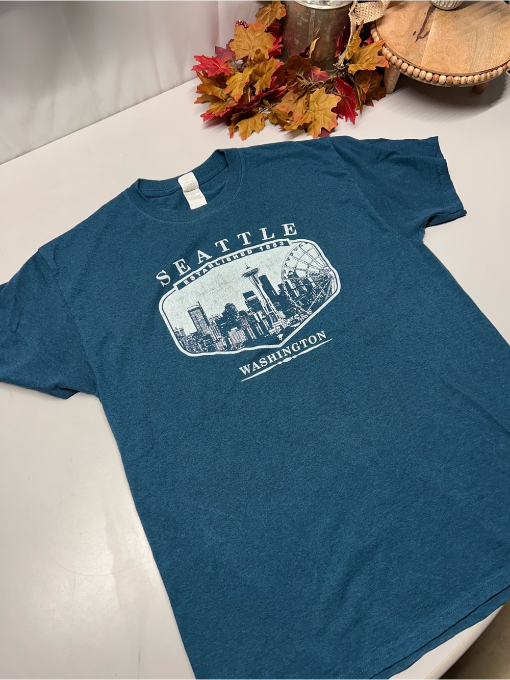 Gildan Seattle Washington Graphic Tee - Teal